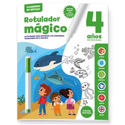 Cuaderno Repaso Rotulador Magico 4 años español