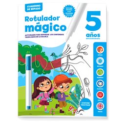 Cuaderno Repaso Rotulador Magico 5 años español