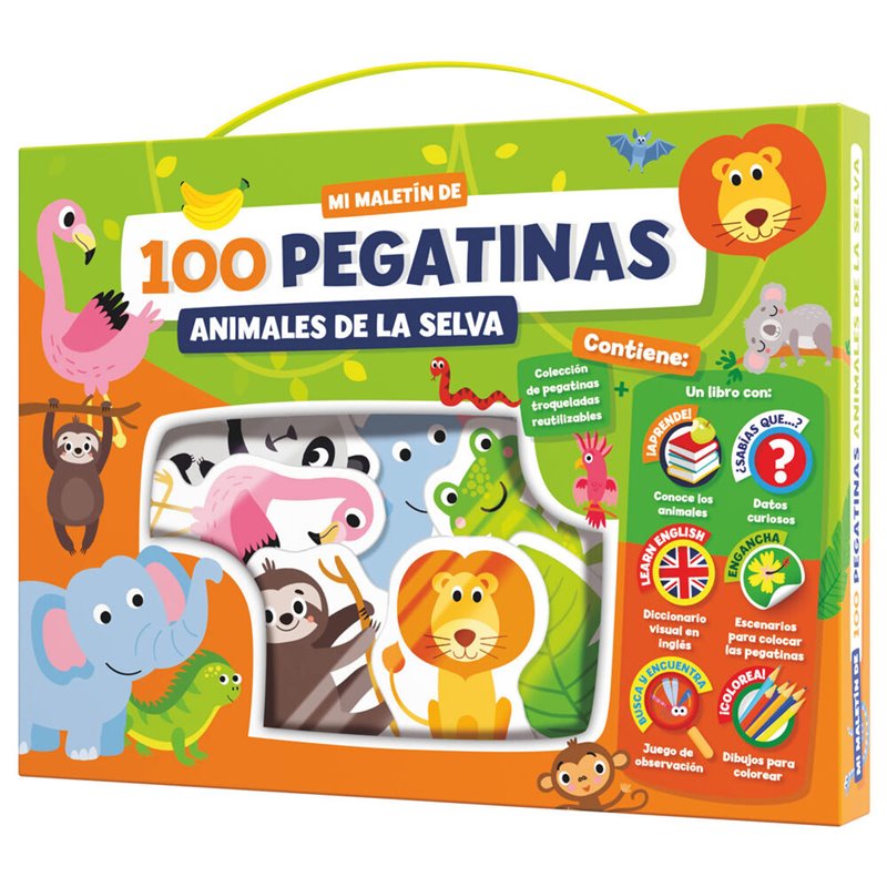Maletin 100 pegatinas Animales de la Selva