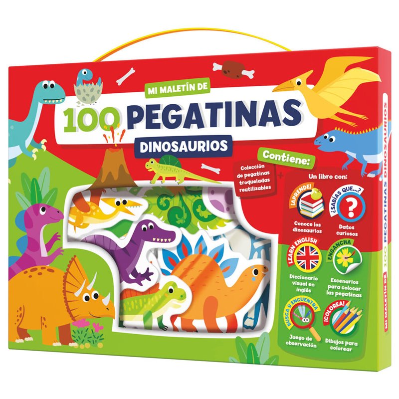 Maletin 100 pegatinas Dinosaurios
