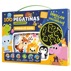 Maletin 100 pegatinas luminiscentes Animales Baby