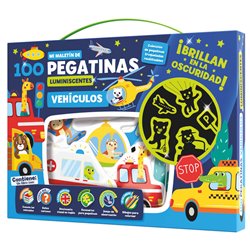 Maletin 100 pegatinas luminiscentes Vehiculos