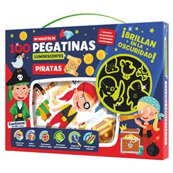 Maletin 100 pegatinas luminiscentes Piratas