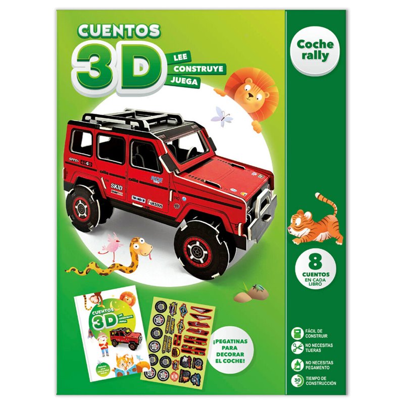 Cuento Imaginar y Consruir 3D Coche Rally español
