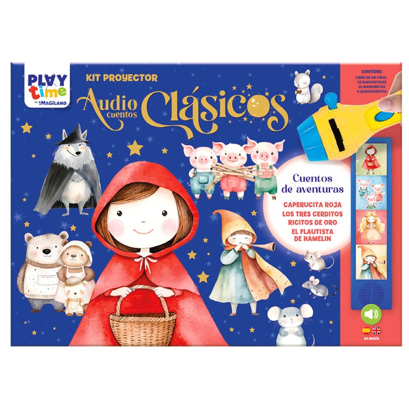 Kit Proyector Audiocuentos Clasicos Cuentos de Aventuras