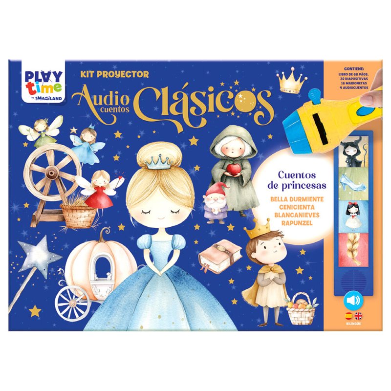 Kit Proyector Audiocuentos Clasicos Cuentos de Princesas
