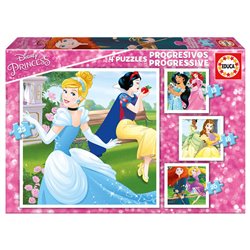 Puzzle Progresivo Princesas Disney 12-16-20-25pzs