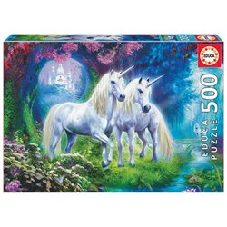 Puzzle Unicornios En El Bosque 500pzs