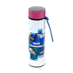 Botella acero inoxidable termo Ajolote Minecraft termometro 450ml