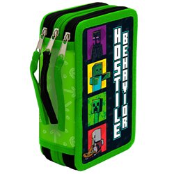 Plumier Minecraft triple 39pzs