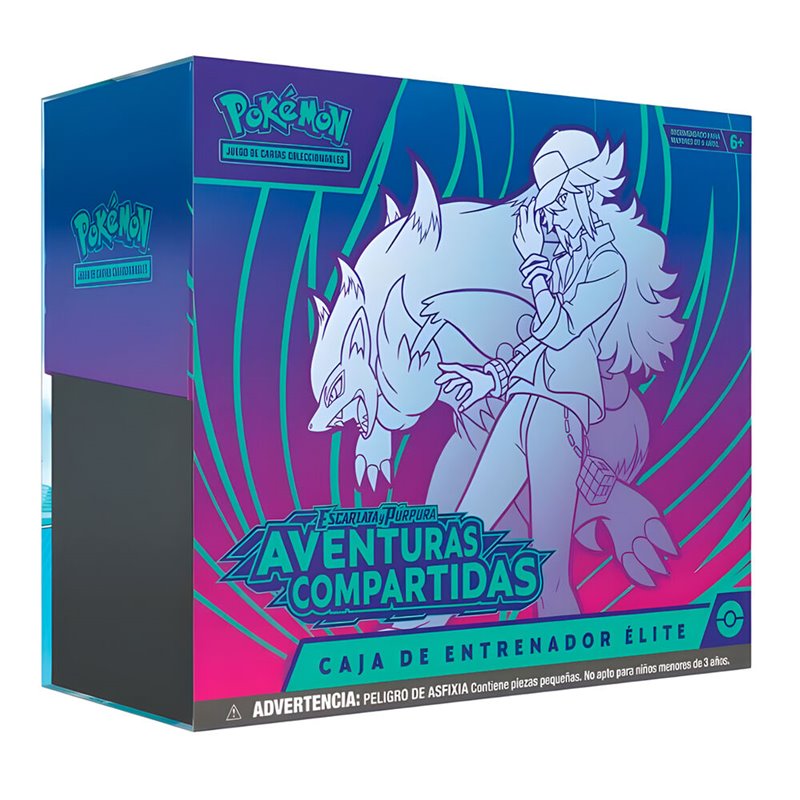 Estuche Entrenador Elite cartas Aventuras Compartidas Pokemon español latino