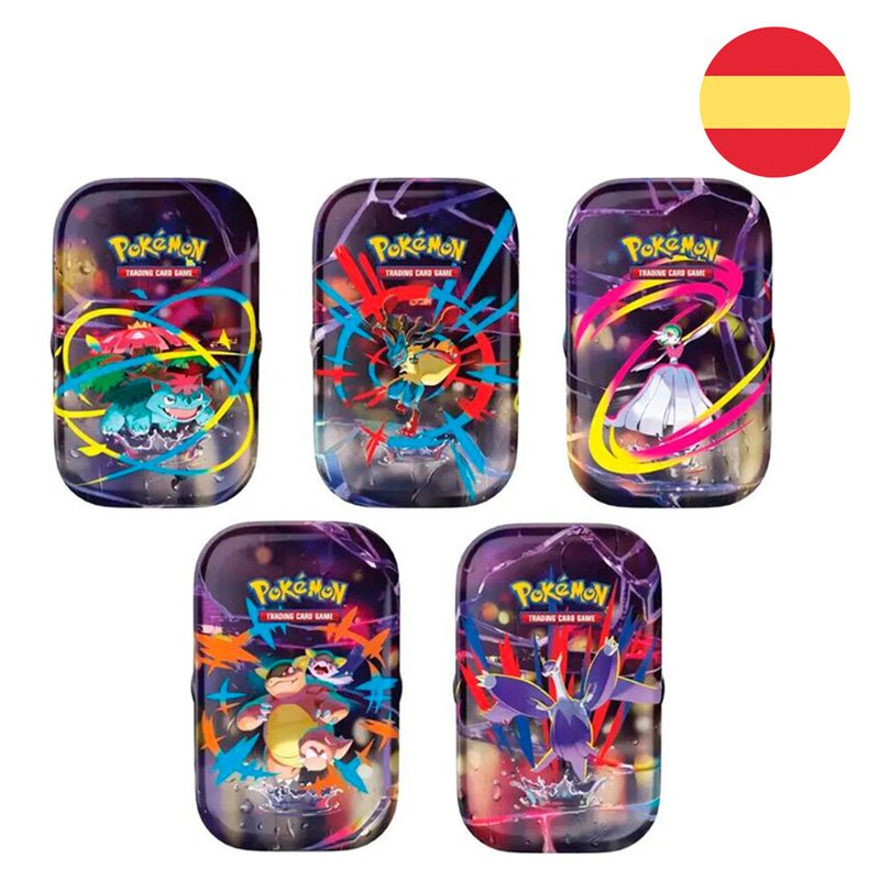 Mini Lata juego cartas coleccionables Megaevolucion Pokemon español surtido