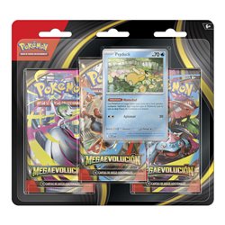 Blister cartas 3 sobres refuerzo Mega Evolucion Pokemon español