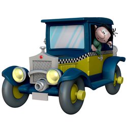 Figura Hucha Taxi Fiat 509 Gaston 15cm