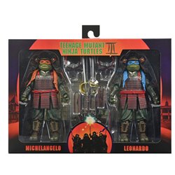 Blister 2 figuras Leonardo & Michelangelo Teenage Mutant Tortugas Ninja 3 18cm