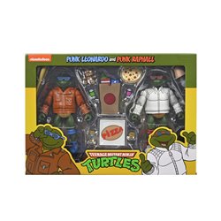 Set 2 figuras Punk Leonardo and Punk Raphael Teenage Mutant Tortugas Ninja 18cm