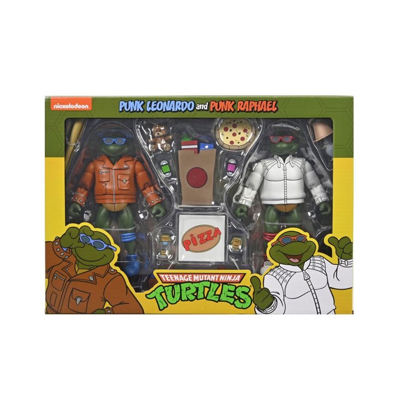 Set 2 figuras Punk Leonardo and Punk Raphael Teenage Mutant Tortugas Ninja 18cm