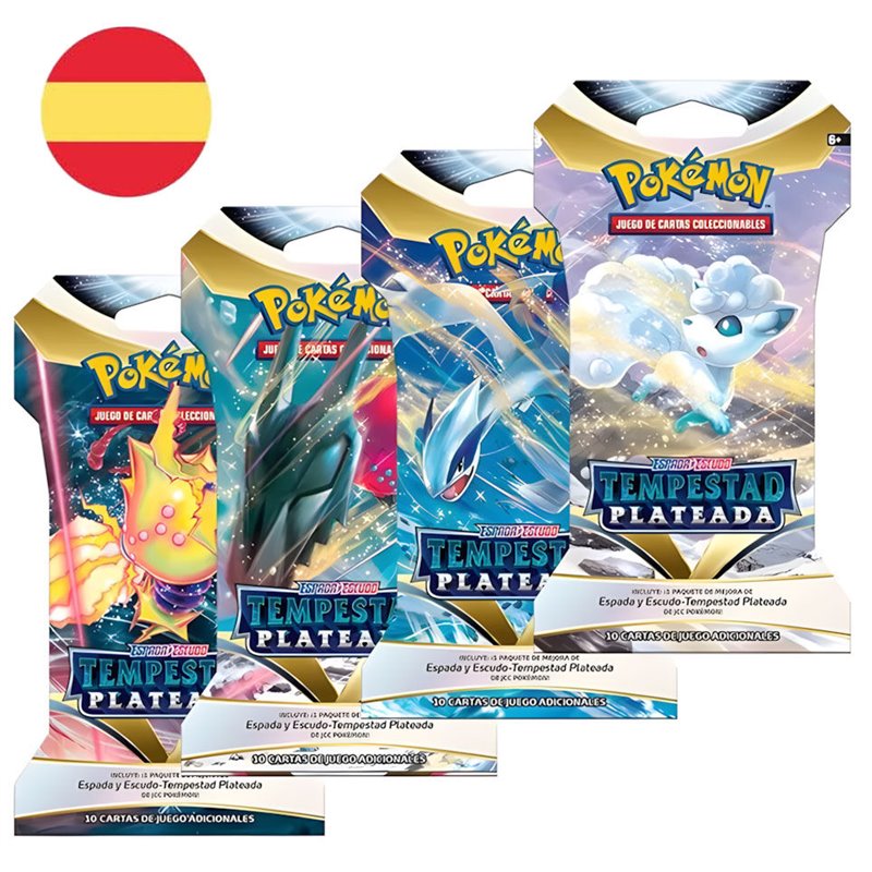 Sobre cartas Tempestad Plateada Pokemon español