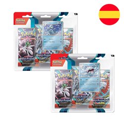 Blister juego cartas 3 sobres refuerzo Brecha Paradojica Pokemon surtido español