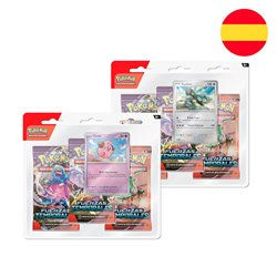 Blister cartas 3 sobres refuerzo Fuerzas Temporales Pokemon surtido español
