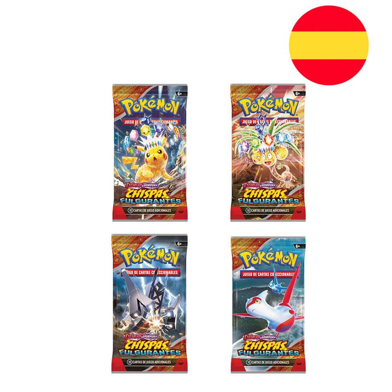 Sobre juego cartas coleccionables Chispas Fulgurantes Pokemon español surtido