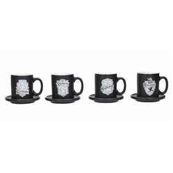 Set mini tazas espresso emblemas Harry Potter