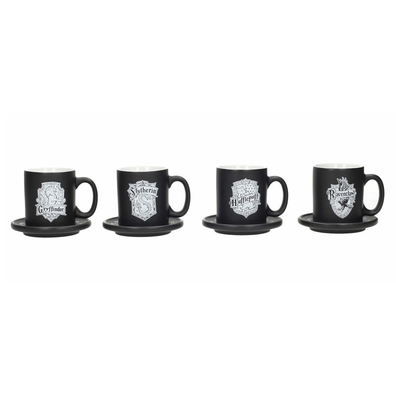 Set mini tazas espresso emblemas Harry Potter