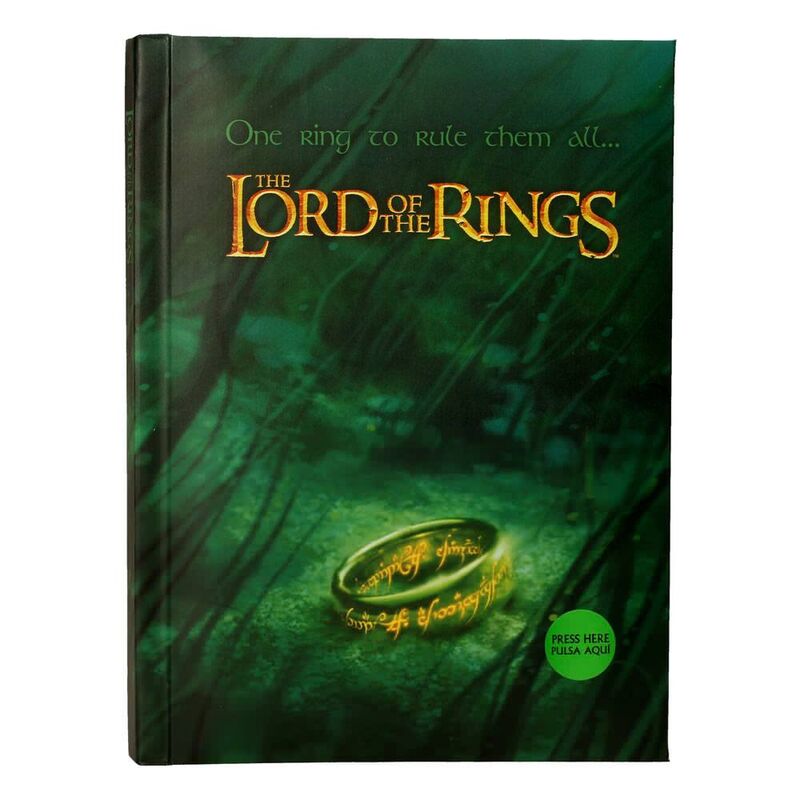 Cuaderno A5 One Ring To Rule Them All El Señor de los Anillos con luz