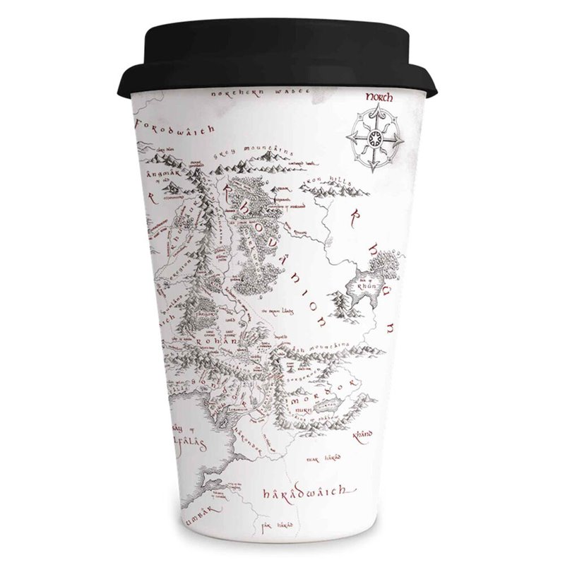 Taza viaje Mapa Tierra Media El Señor de los Anillos