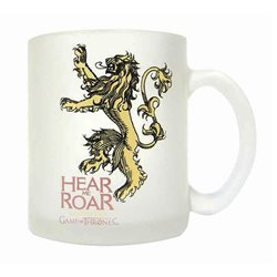 Taza vidrio translucida Lannister Juego de Tronos
