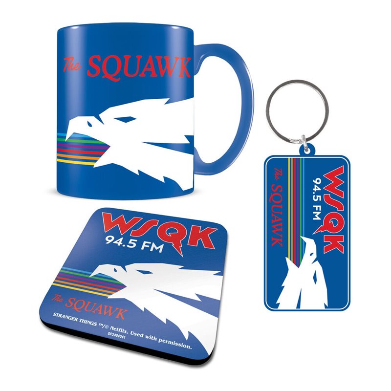 Set Taza + Posavasos y llavero Stranger Things 5