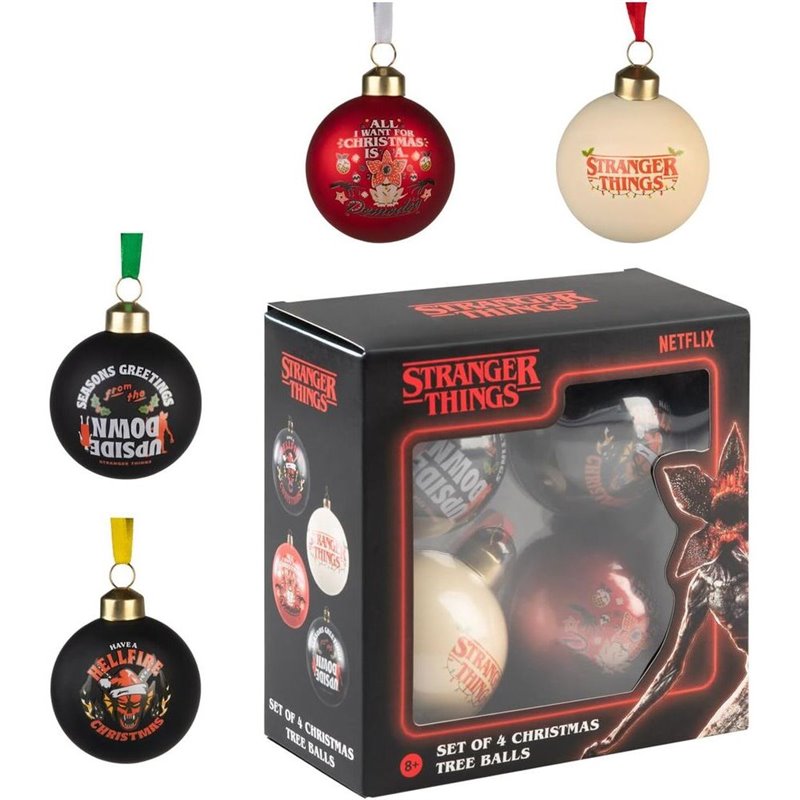 Set 4 Adornos Navidad Stranger Things