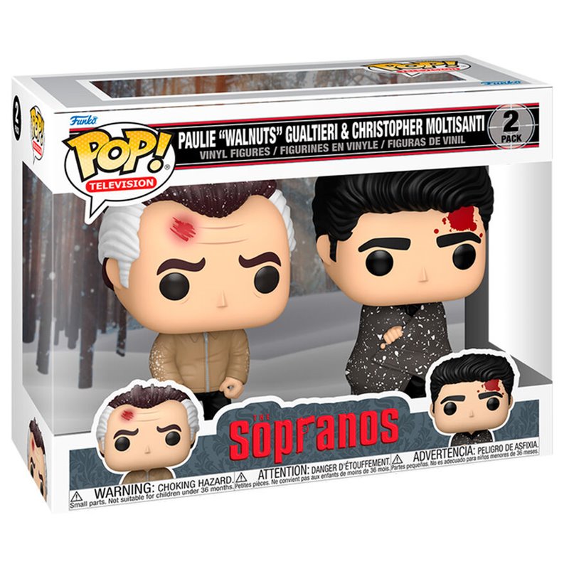 Blister 2 figuras POP Los Sopranos Paulie Walnuts Gualtieri & Christopher Moltisanti