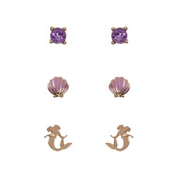 Set 3 Pares de pendientes La Sirenita Disney
