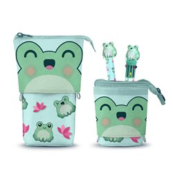 Portatodo Rana + Boligrafo 10 colores + boligrafo borrable Oh My Pop!