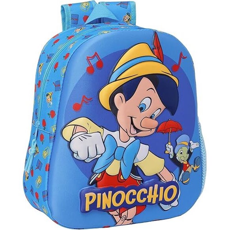Mochila 3D Pinocho Disney 33cm
