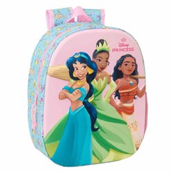 Mochila 3D Princesas Disney 33cm