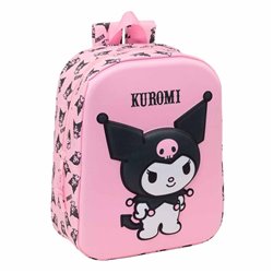Mochila 3D Kuromi Hello Kitty 27cm