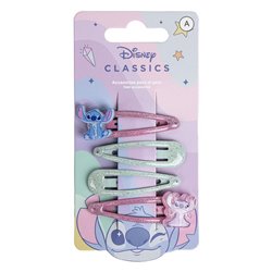 Blister 4 horquillas Angel & Stitch Disney