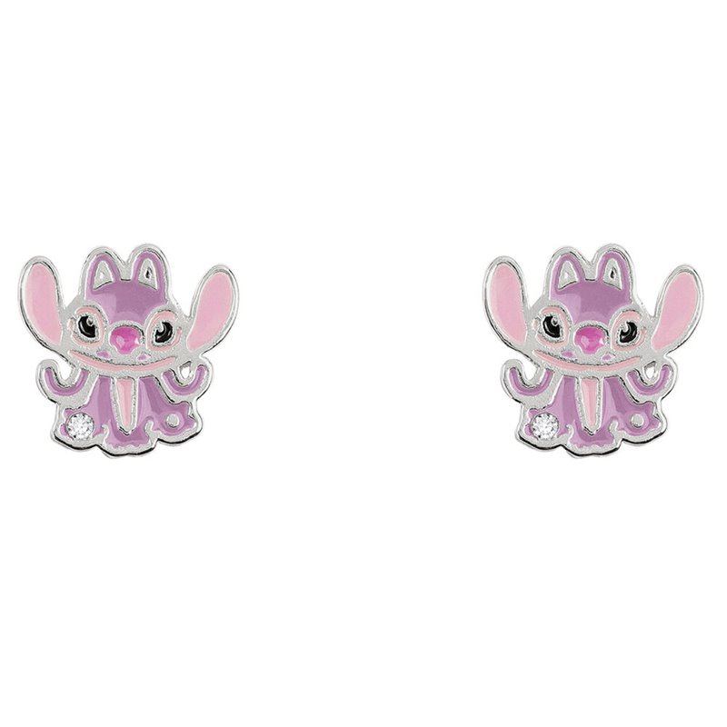 Pendientes Angel Stitch Disney plata