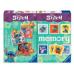 Multipack memory + 3 puzzles Stitch Disney