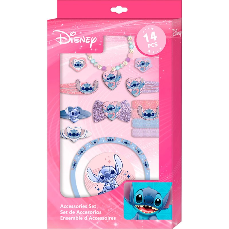 Blister Accesorios pelo Stitch Disney 14pzs