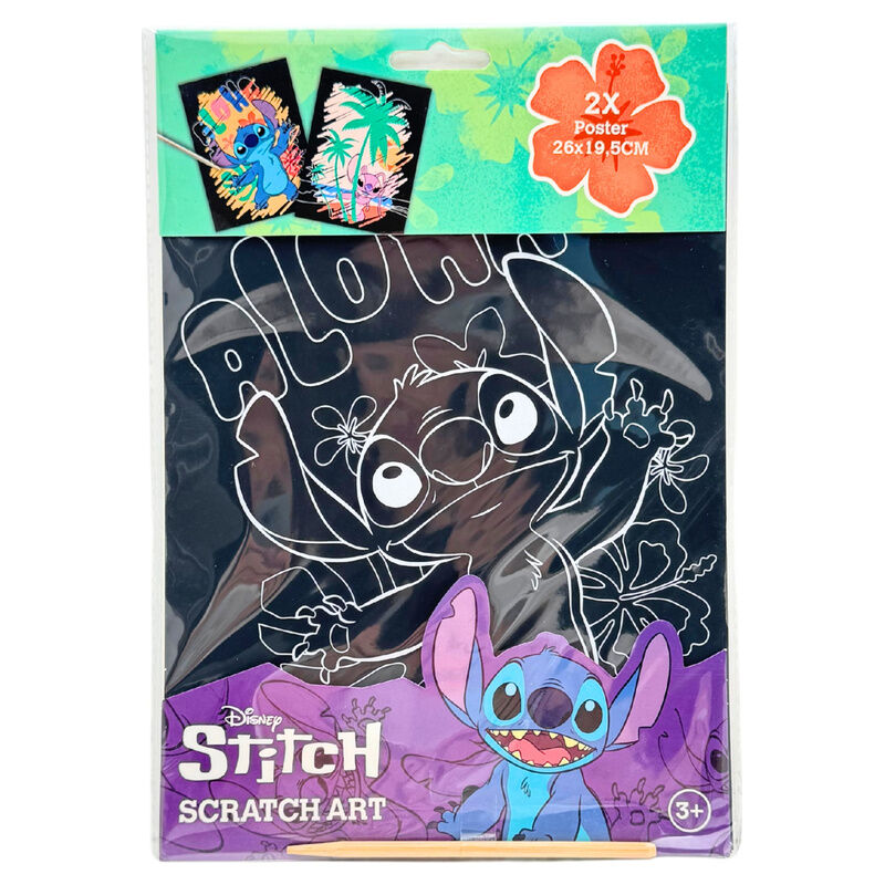 Set papeleria Scratch Art Stitch Disney