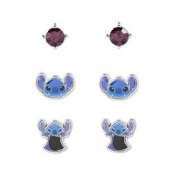 Set 3 Pares de pendientes Stitch Disney
