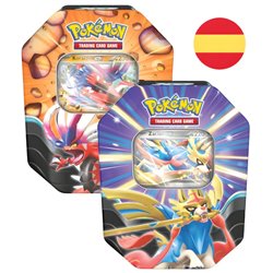 Lata cartas Paldea Zacian ex Koraidon ex Pokemon español