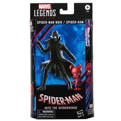 Set 2 figuras Spiderman Noir y Spider Ham Spiderman Into the Spider-Verse Marvel Legends 15cm