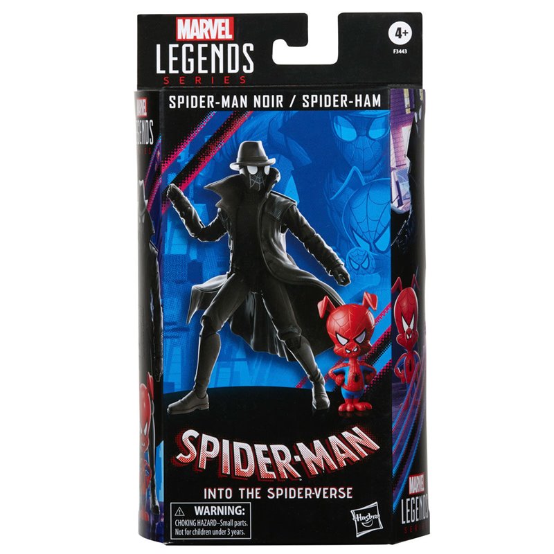 Set 2 figuras Spiderman Noir y Spider Ham Spiderman Into the Spider-Verse Marvel Legends 15cm