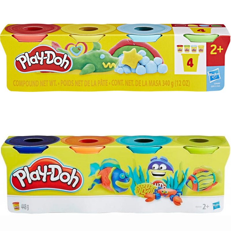 Set 4 Botes Plastilina Classic Play-Doh surtido
