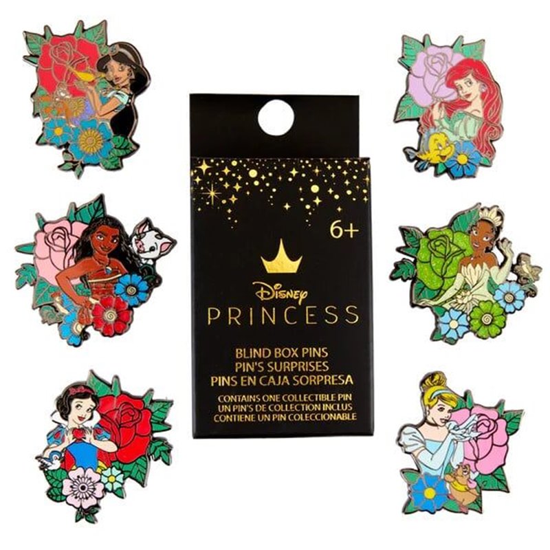Blind Box Mystery Enamel Pin Princesas Disney Loungefly surtido