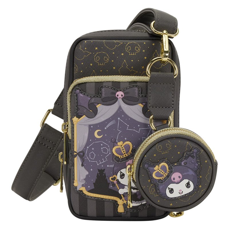 Bolso bandolera + Monedero 20th Anniversary Kuromi Hello Kitty Loungefly